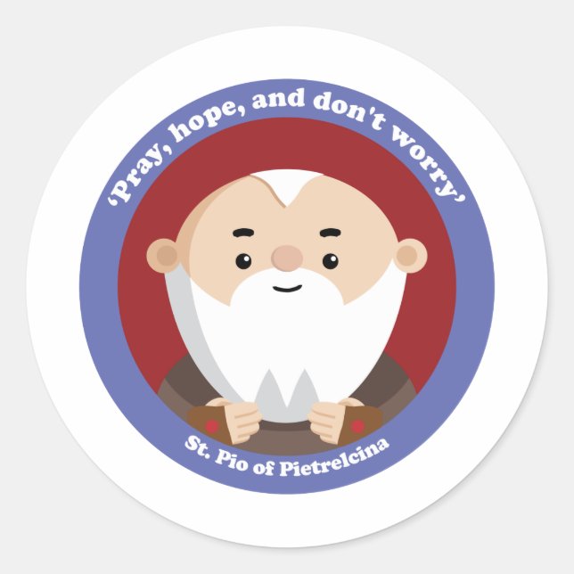 Adesivo Pio rua de Pietrelcina (Frente)