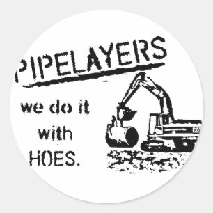 Adesivo Pipelayer com a menina que senta-se na tubulação