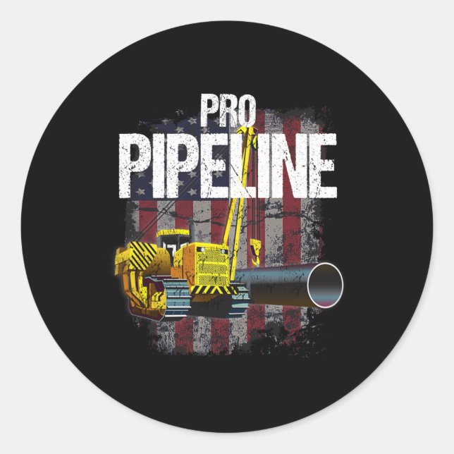 Adesivo Pipeline Welders Usa Flag Side Boom Pipe Trump Gif (Frente)
