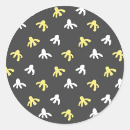 Adesivo Pipocas redondas (Cinzas escuras e amarelo-manteig