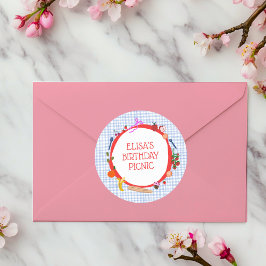 Adesivo Piquenique Xadrez Moderno Fofo FESTA DE ANIVERSÁRI