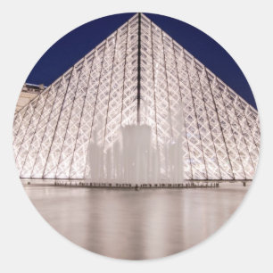 Adesivo pirâmide france Paris da grelha na noite