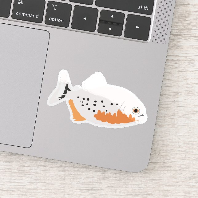 Adesivo Piranha de Barriga Vermelha (Detalhe)