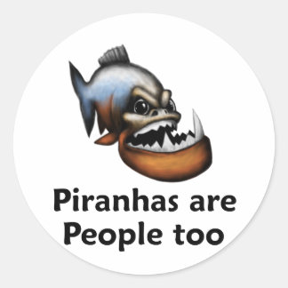 Adesivo Piranhas são Pessoas também