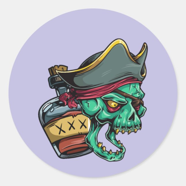 Adesivo Pirat Flasche Rum pirate bottle rhum (Frente)