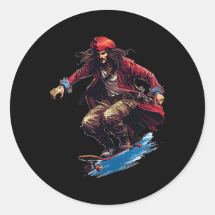 Adesivo Pirat Skater - Skateboard Skateboarder Skateboard