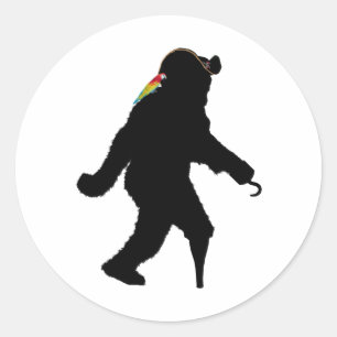 Adesivo Pirata Capitão Sasquatch