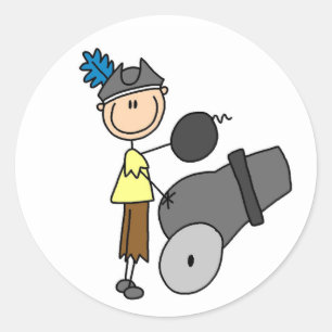 Adesivo Pirata com Vinheta Canhão