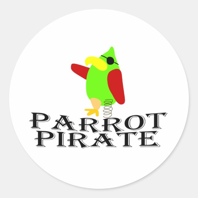 Adesivo pirata de papagaio (Frente)