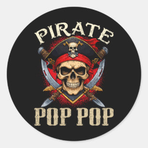 Adesivo Pirata de Pop de Pop de Pirata Jolly Roger Hallowe
