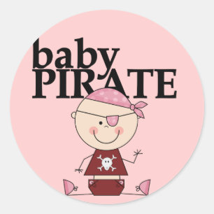 Adesivo Pirata do bebê - camiseta e presentes da menina