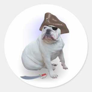 Adesivo Pirata do buldogue