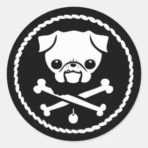 Adesivo Pirata do Pug