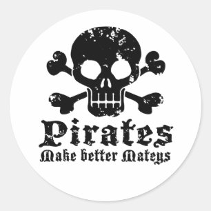Adesivo Pirata engraçado