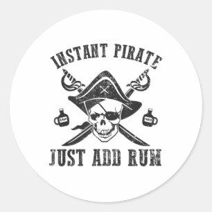 Adesivo Pirata Instantânea Apenas Adicione Um Crânio De Pi