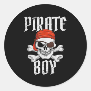 Adesivo Pirata Menino Halloween Caveira & Ossos Cruzados P