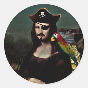 Adesivo Pirata Mona Lisa com Pala no Olho