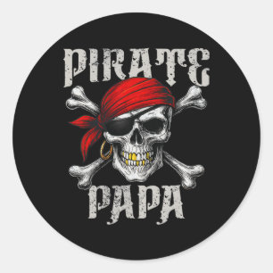 Adesivo Pirata Papa Jolly Roger Flag E Skull Crossbones
