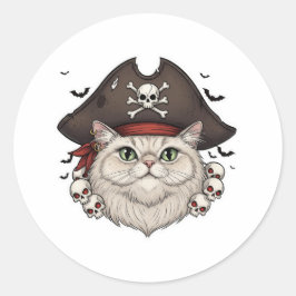 Adesivo Pirata Persa - Pirata de Gato Halloween