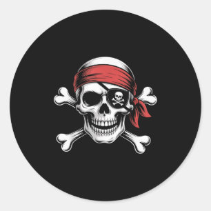 Adesivo Pirata Preguiçosa Bandana Halloween Figurume Men B