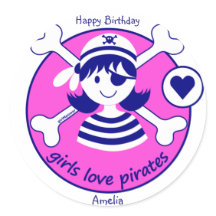 Pirata Rosa Brilhante e Brilhante