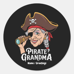 Adesivo Pirata Vovó Engraçado Vovó Engraçada Costume de Ha