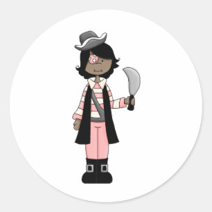 Adesivo Piratas cor-de-rosa · Menina #5 do pirata