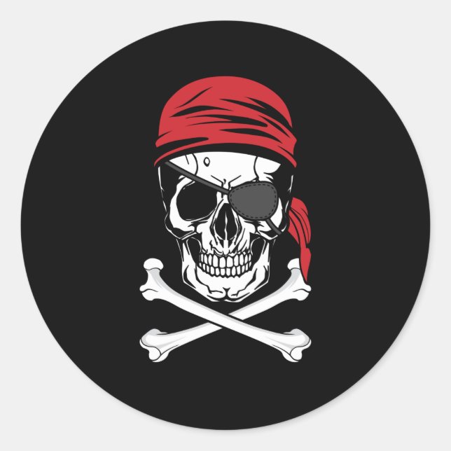 Adesivo Piratas | Costume de Patch de Olhos Pirata (Frente)