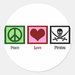 Adesivo Piratas do amor da paz