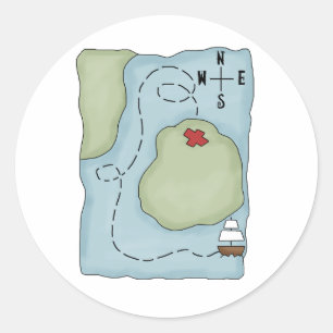 Adesivo Piratas · Mapa do pirata