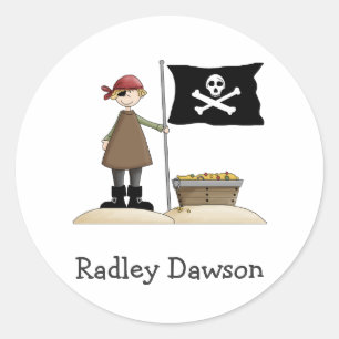 Adesivo Piratas · Pirata, bandeira & tesouro