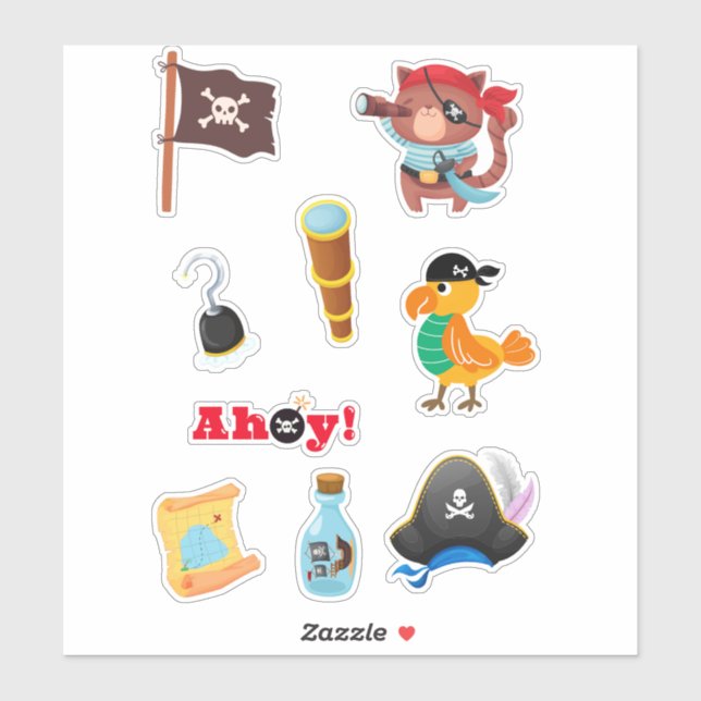 Adesivo Pirate Adventure Sticker Sheet for Kids (Folha)