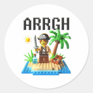 Adesivo Pirate Argh Building Blocks Bricks Master Builder