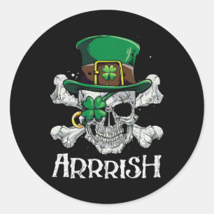 Adesivo Pirate Arrrish Leprechaun Boys Men