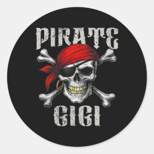 Adesivo Pirate Gigi Jolly Roger Flag E Skull Crossbones