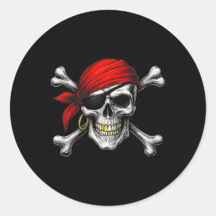 Adesivo Pirate Jolly Roger Flag E Skull Crossbones Hallo