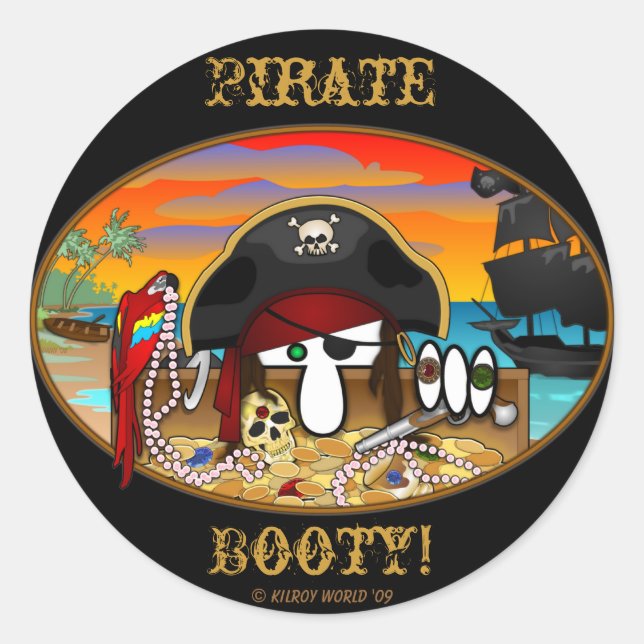 Adesivo Pirate Kilroy Booty Sticker (Frente)