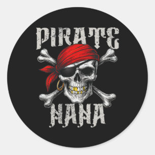 Adesivo Pirate Nana Jolly Roger Flag E Skull Crossbones