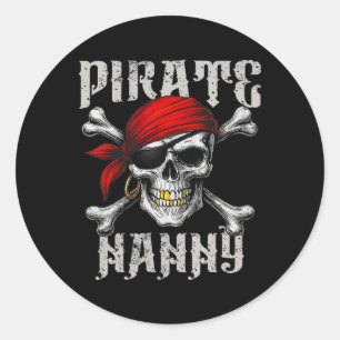 Adesivo Pirate Nanny Jolly Roger Flag E Skull Crossbones
