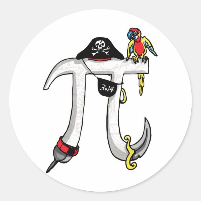 Adesivo Pirate Pi Day Gear (Frente)