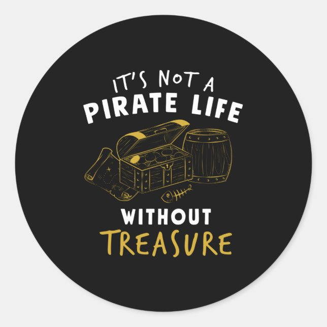 Adesivo Pirate Treasure Chest Sayings (Frente)