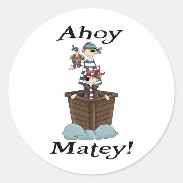 Adesivo Pirates Ahoy Matey (Frente)