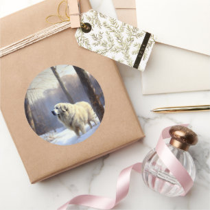 Adesivo Pirenéus excelentes Deixam-na nevar no Natal