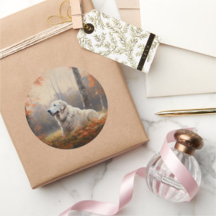 Adesivo Pirenéus excelentes nas Folhas do outono caem insp