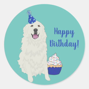 Adesivo Pirinéus Excelentes de Aniversário