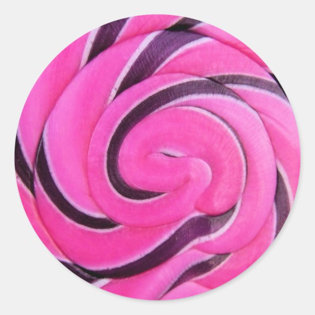 Adesivo Pirulito Redemoinho Rosa (Frente)