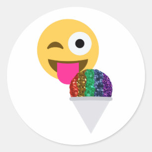 Adesivo piscar os olhos emoji brilhante