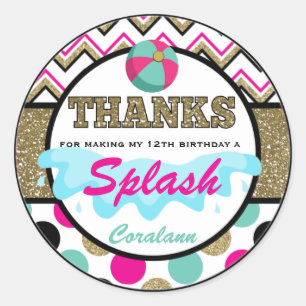 Adesivo Piscina Adolescente Obrigado Marca Favorável Perso