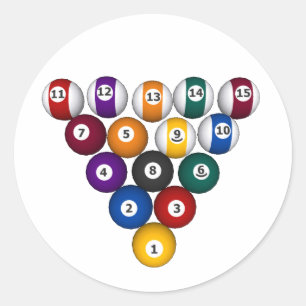 Adesivo Piscina: Billiard Balls: Bilhares