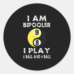 Adesivo Piscina engraçada Billiards Billiard Eu sou Bipoo